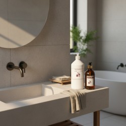 Coffret Le durable Coffret bouteille verre & recharge – Gel douche naturel Verveine exotique