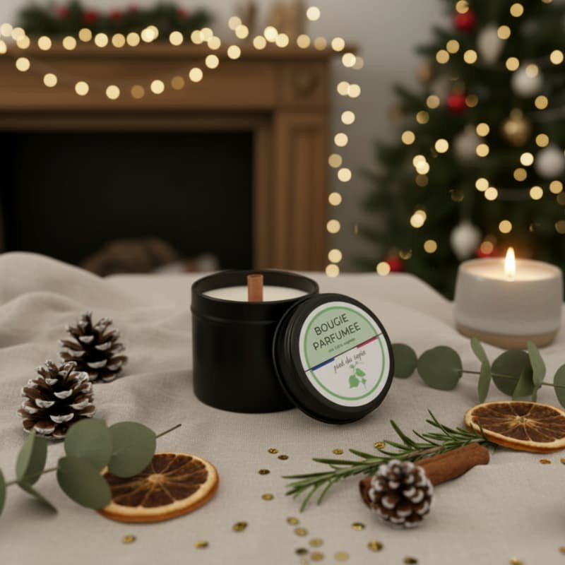 "Edition limitée" bougie naturelle - Pied du sapin