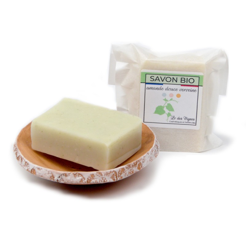 Savon bio solide amande douce verveine LO DES VIGNES