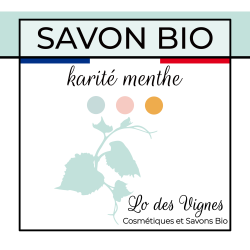 Savon bio solide karité menthe LO DES VIGNES