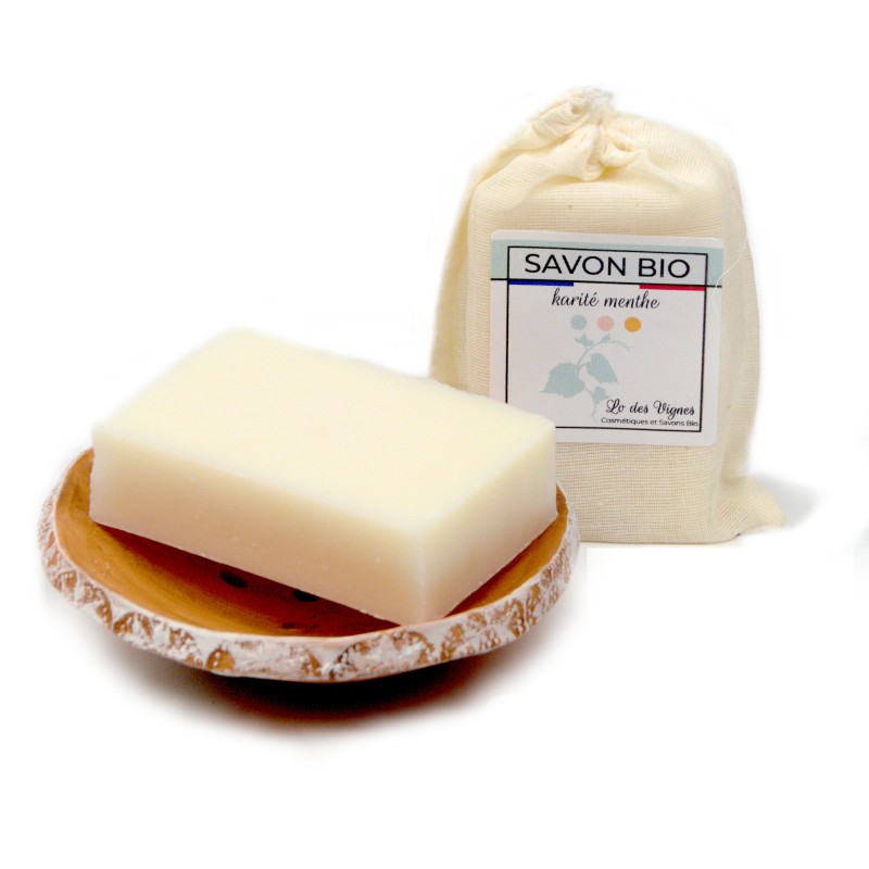 Savon bio solide karité menthe LO DES VIGNES